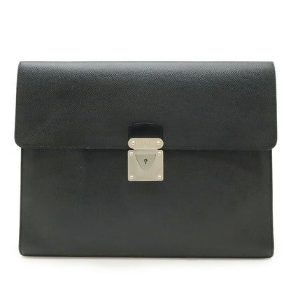 Louis Vuitton Taiga Minute Bag Document Case Leather Ardoise Black M31062