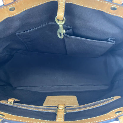 Coach Signature Embossed Beige Canvas 7874 Tote Bag Handbag