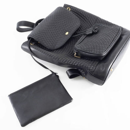Bally Quilted Backpack In Black Leather
