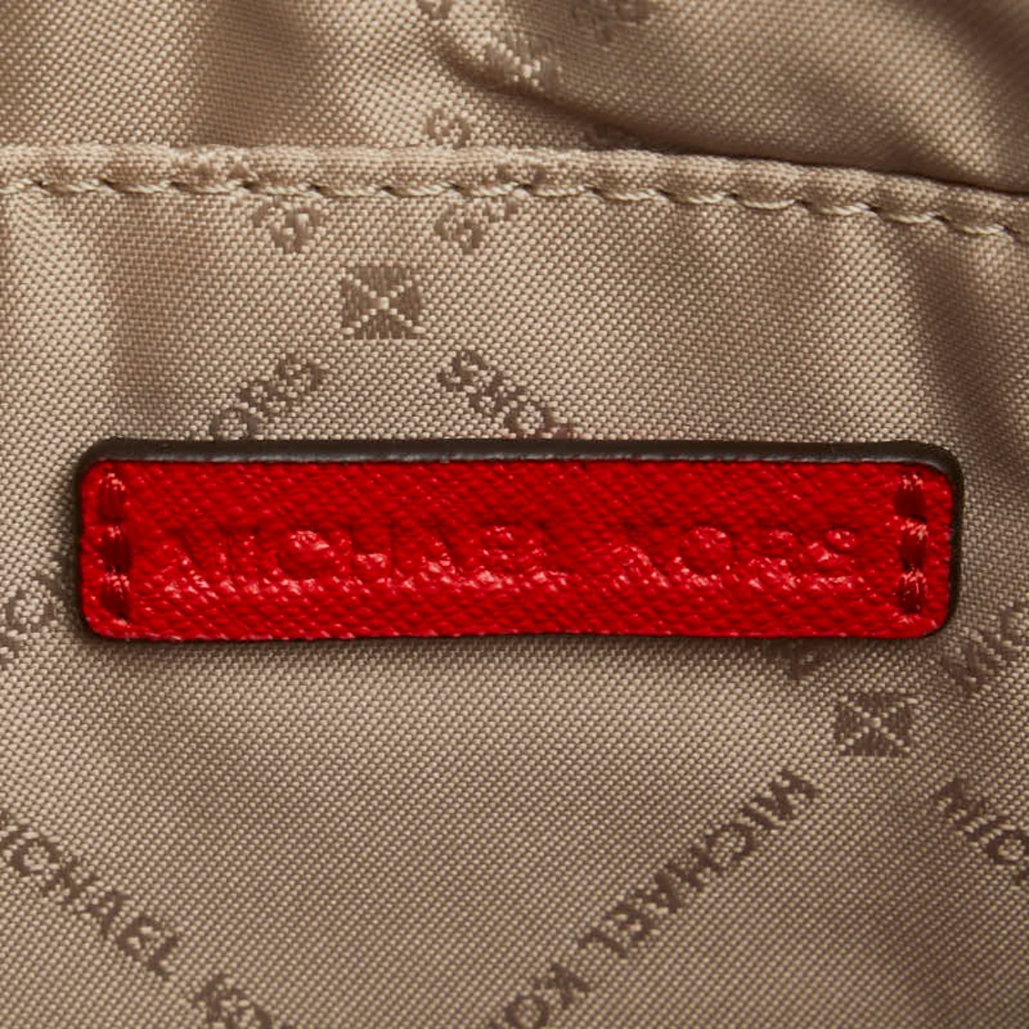 Michael Kors Butterfly Motif Clutch Bag/Second Bag Red Leather