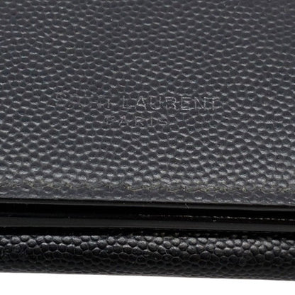 Yves Saint Laurent Saint Laurent Paris Caviar Leather Tri-Fold Wallet For Men And Women