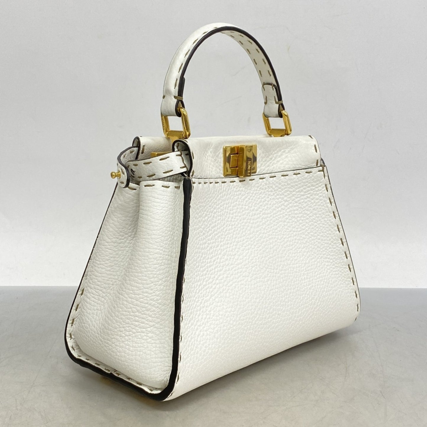 Fendi Selleria Peekaboo Leather Handbag