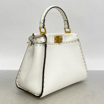 Fendi Selleria Peekaboo Leather Handbag