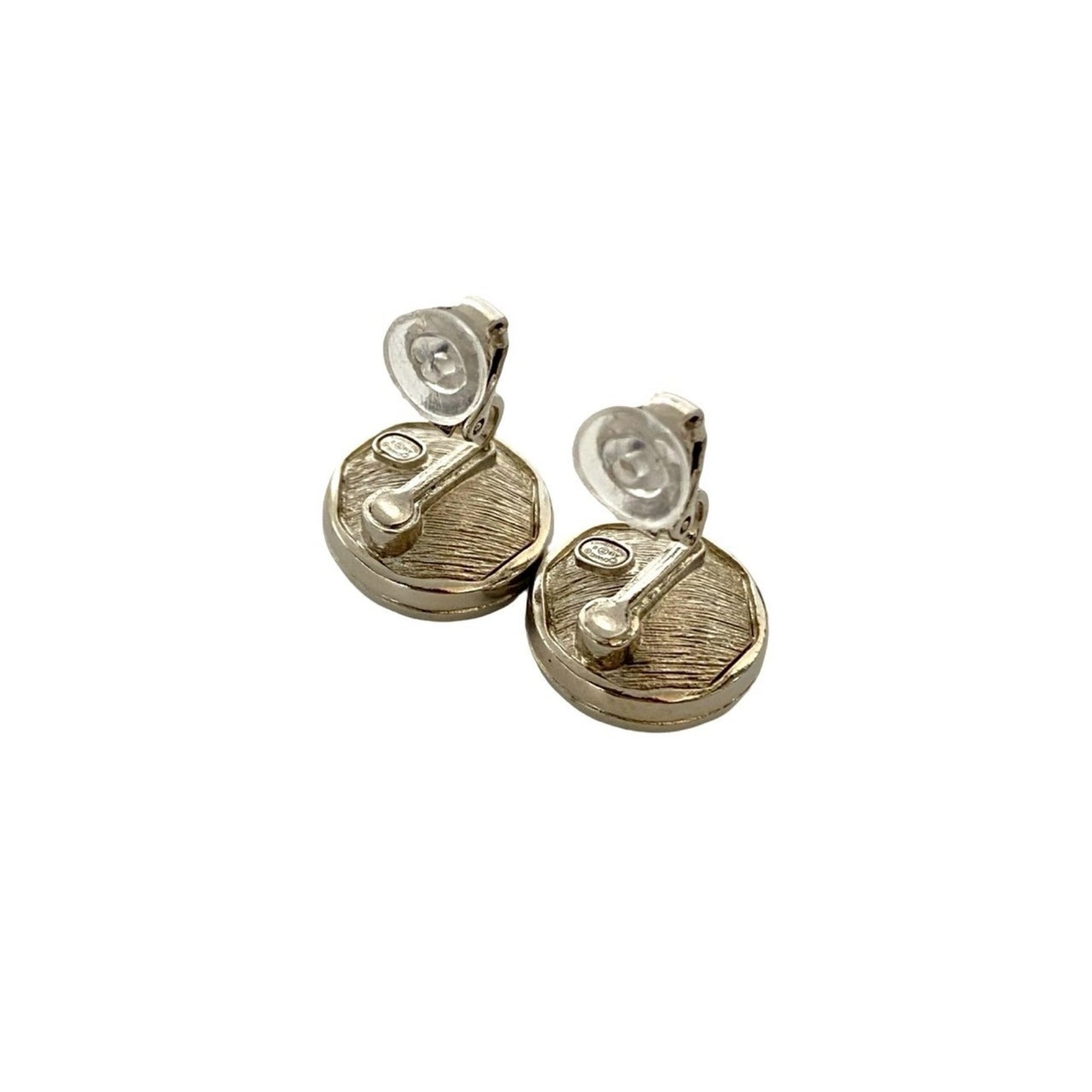 A18B Chanel Coco Mark Crystal Rhinestone Earrings