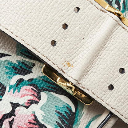 Burberry Check Buckle Tote With Floral Motif