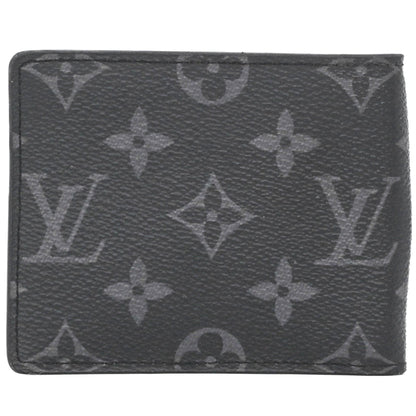 Louis Vuitton Monogram Eclipse Portefeuille Pans M62480 Compact Wallet In Black