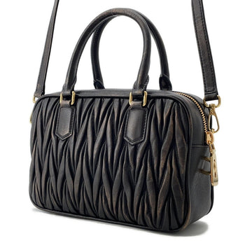 Miu Miu Miu Arcadi Matelass Distressed Medium Leather Handbag 5Bb124 2-Way