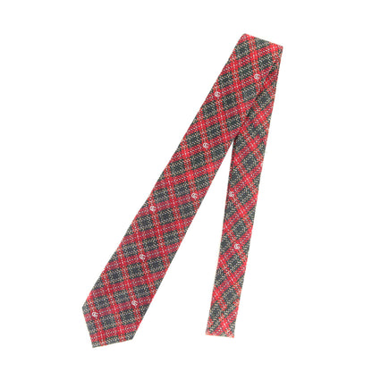 Gucci Gg Monogram Tartan Silk Red Check