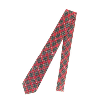 Gucci Gg Monogram Tartan Silk Red Check