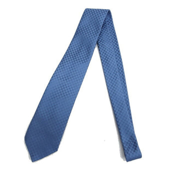 Louis Vuitton Cravate Micro Damier 8Cm Silk Tie Blue Unused