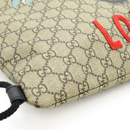 Gucci Gg Supreme Angry Cat Loved Drawstring Backpack In Pvc