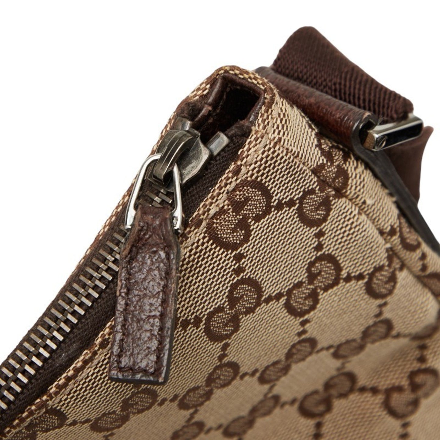 Gucci Gg Canvas Crossbody Shoulder Bag 114273 Brown