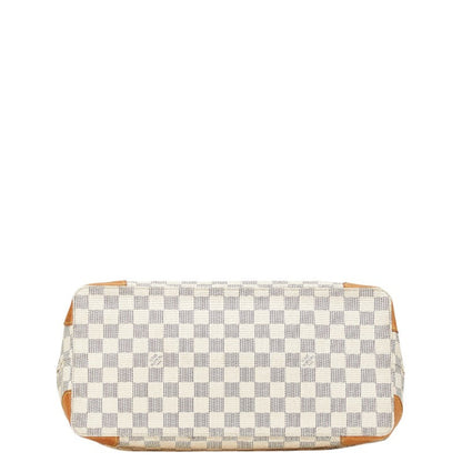 Louis Vuitton Damier Azur Hampstead Mm Tote Bag Shoulder N51206 White Pvc Leather