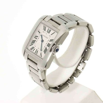 Cartier Tank Anglaise Mm W5310044 Boys' Silver Quartz Watch