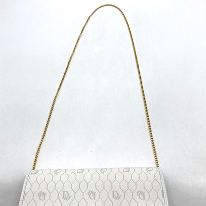 Christian Dior Dior Christian Honeycomb Shoulder Bag White Leather
