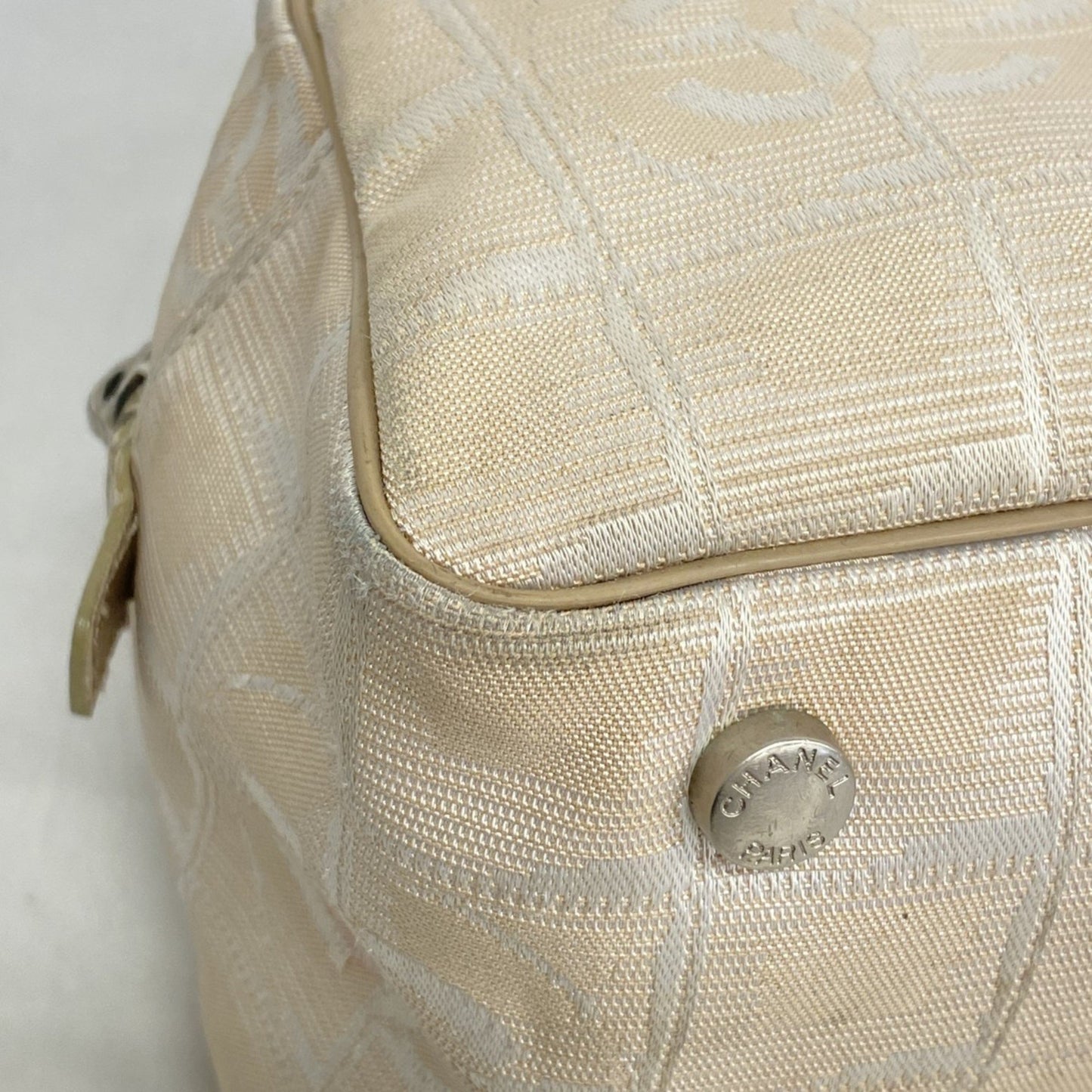 Chanel New Travel Nylon Beige Handbag