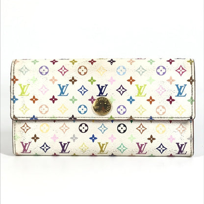 Louis Vuitton M93744 Monogram Multicolore Portefeuille Sarah Rich Long Wallet With Flap