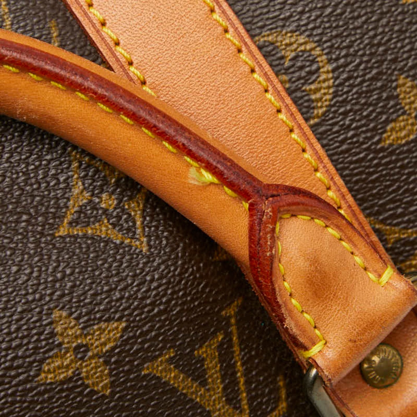 Louis Vuitton Monogram Keepall 50 Boston Bag M41426 Brown Leather