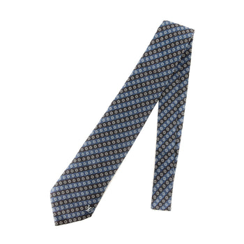 Louis Vuitton Monogram Regimental Silk Cravate Navy Tie
