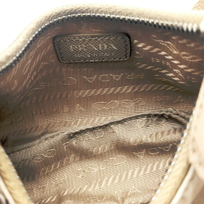Prada Prada Mini Nylon Shoulder Bag In Beige