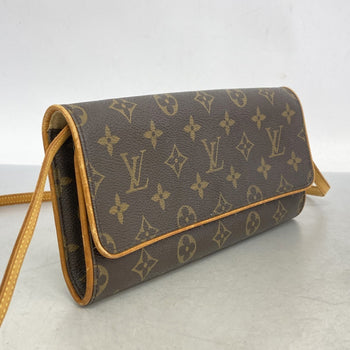Louis Vuitton Monogram Pochette Twin Gm Shoulder Bag M51852 Brown