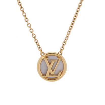 Louis Vuitton Collier Gold M80259 Women'S Gp Mother-Of-Pearl Necklace