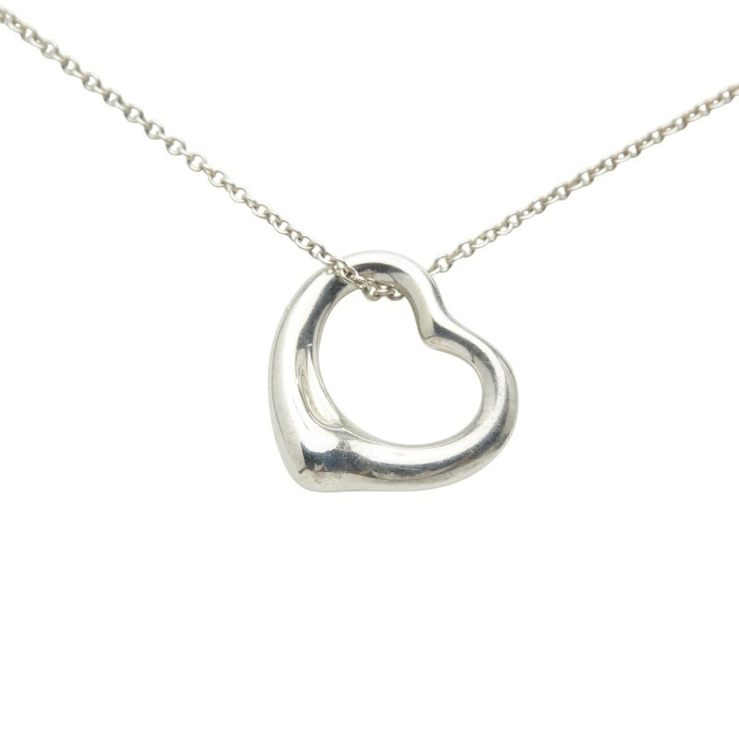 Tiffany & Co. Open Heart Necklace In 925 Sterling Silver