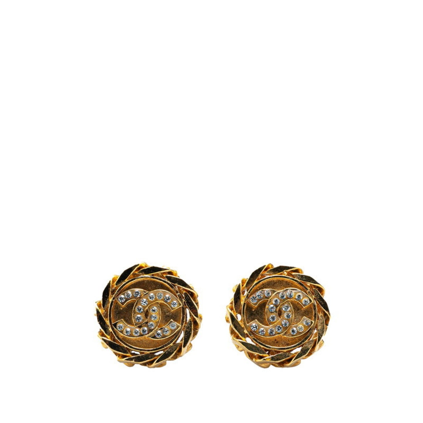 Chanel Coco Mark Rhinestone Earrings