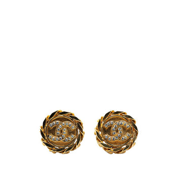 Chanel Coco Mark Rhinestone Earrings