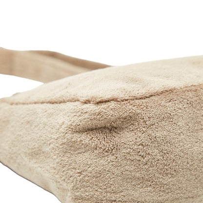 Chanel Coco Mark Novelty Crossbody Shoulder Bag In Beige And White With Pile