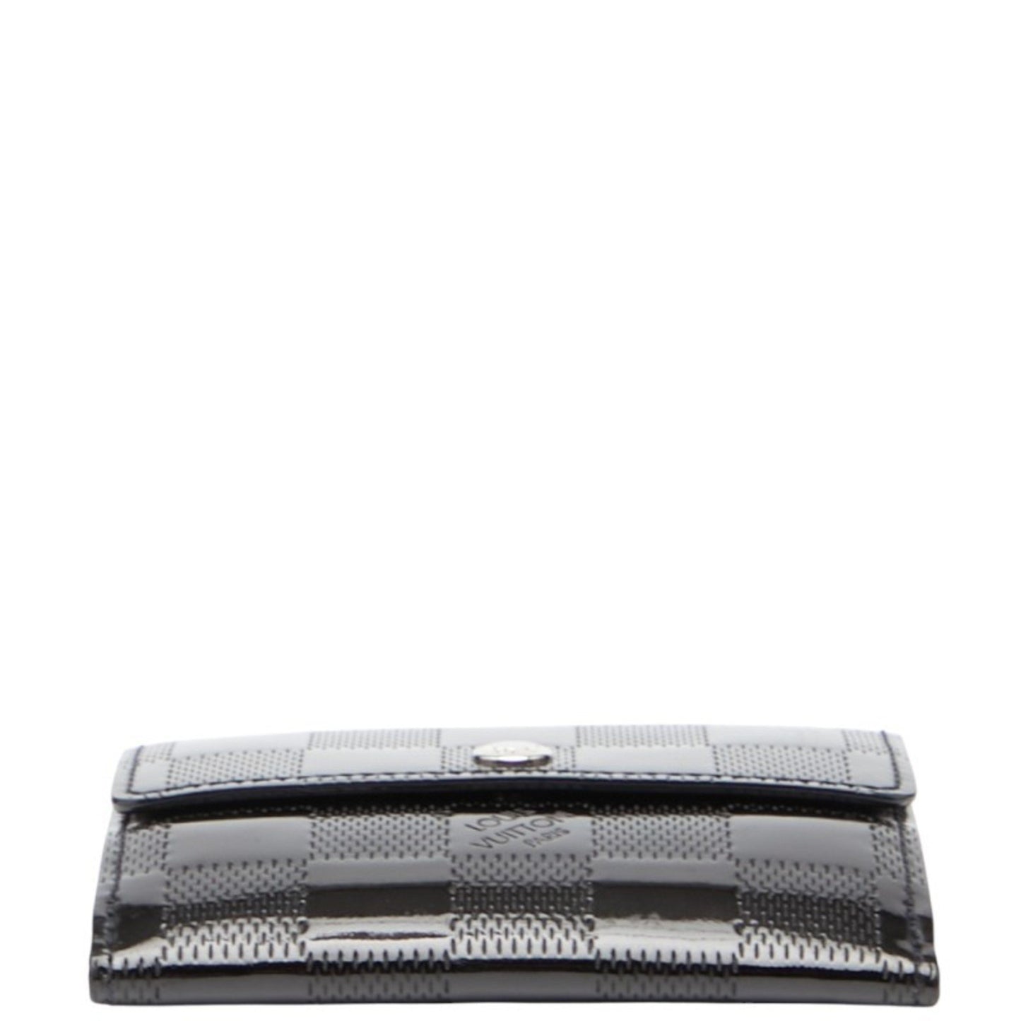 Louis Vuitton Damier Vernis Ludlow Wallet/Coin Case/Business Card Case M92136 Black Patent Leather