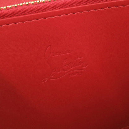 Like New Christian Louboutin Panettone Leather Round Long Wallet In Black And Gold