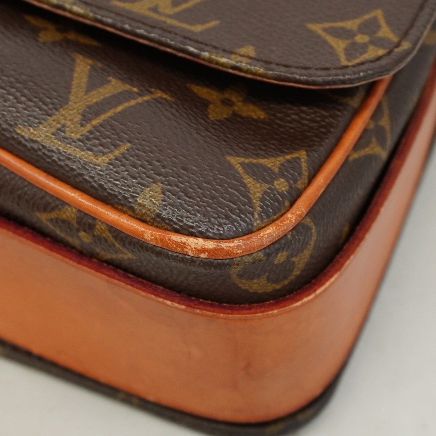 Louis Vuitton Monogram Cartouchiere Gm Shoulder Bag M51252 Brown