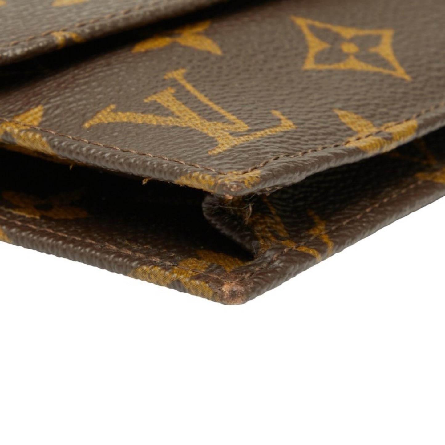 Louis Vuitton Monogram Pochette Lava 20 Second Bag Pouch M51935 Brown Leather