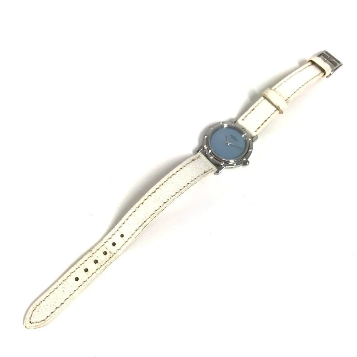 Hermes Cl4.230 Clipper Nacle 12-Piece Diamond Women'S Watch With Leather Strap