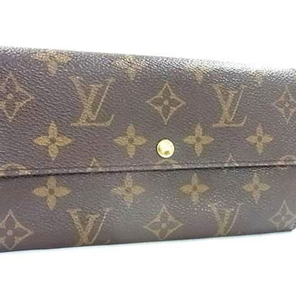 Louis Vuitton Monogram Pochette Porte Monnaie Credit Wallet M61725 Brown Leather Bifold Long