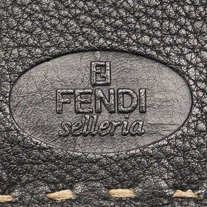 Fendi Selleria Stitch Long Wallet Navy Leather