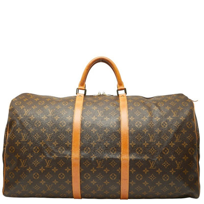 Louis Vuitton Monogram Keepall 60 Boston Bag/Travel Bag M41422 Brown Leather