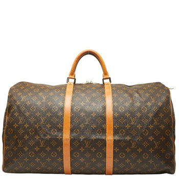 Louis Vuitton Monogram Keepall 60 Boston Bag/Travel Bag M41422 Brown Leather