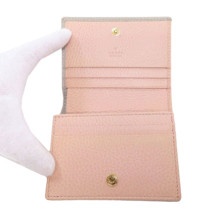 Gucci 456126 Gg Marmont Double G Bifold Wallet In Calfskin Leather