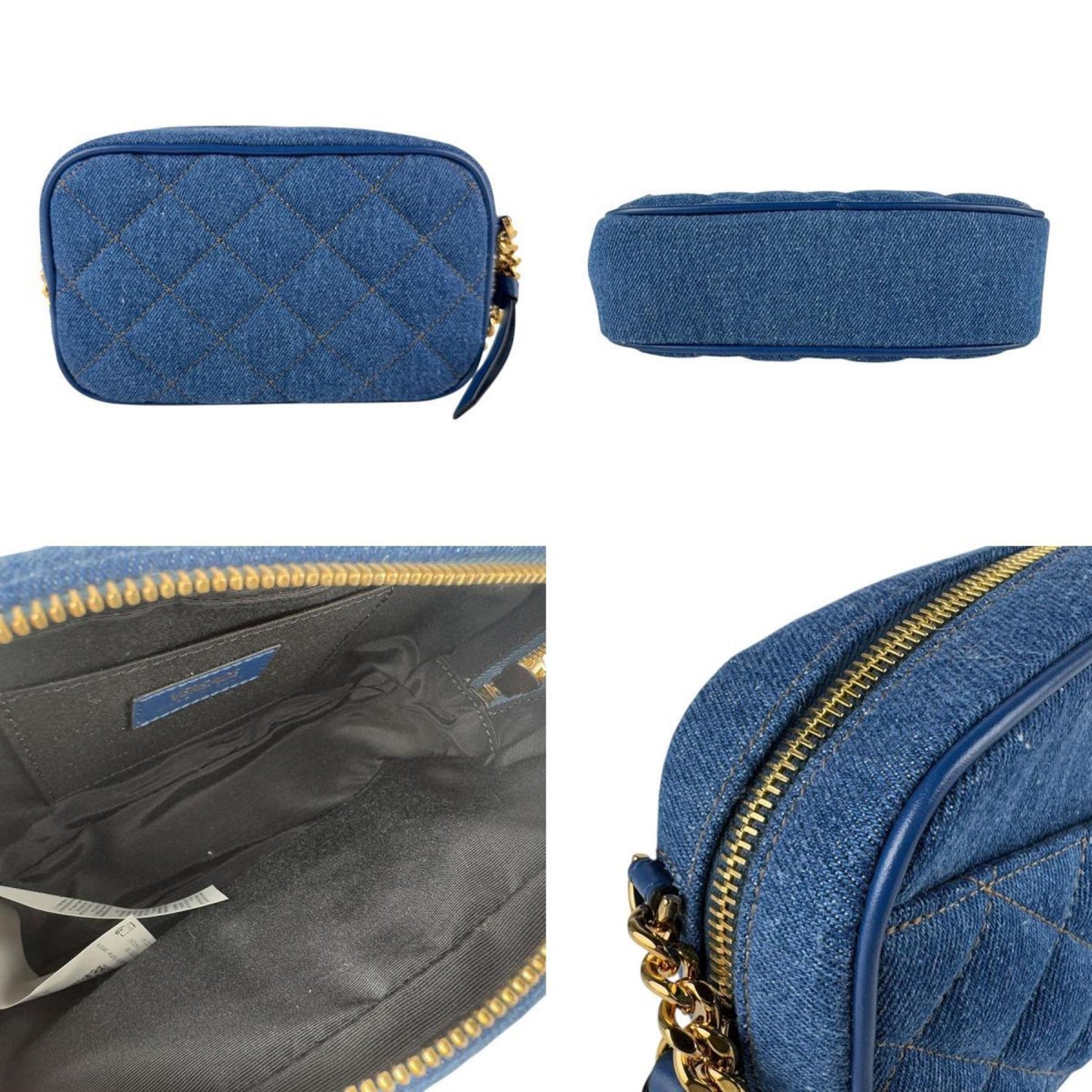 Versace Medusa Denim Blue Shoulder Bag