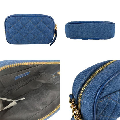 Versace Medusa Denim Blue Shoulder Bag