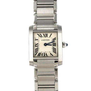 Cartier Tank Franaise Sm W51008Q3 Stainless Steel Quartz Watch