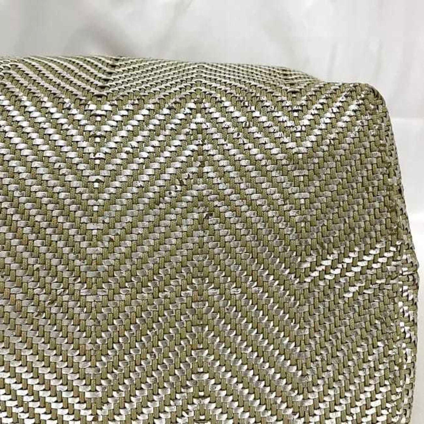 Hermes Tote Bag Chennai Mm Ec-23011 Beige Silver Etoupe Leather Polyester Hermes