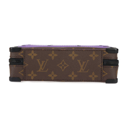 Louis Vuitton Louis Vuitton Handle Soft Trunk Monogram Macassar Handbag M46264 Leather Brown Purple