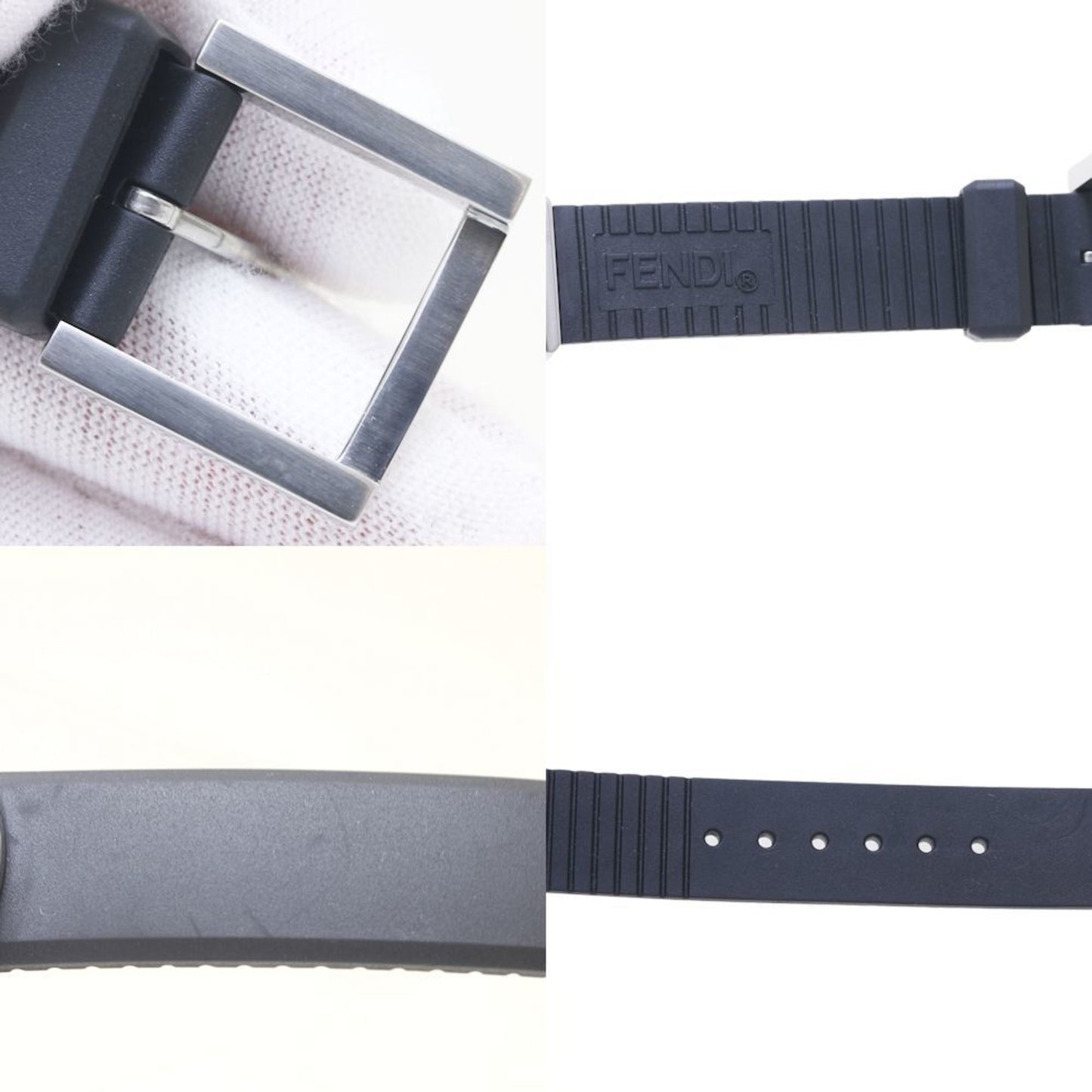 Fendi Boosra F802211 8010L Stainless Steel X Rubber Black