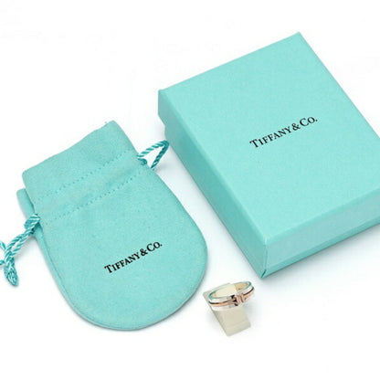 Tiffany Tiffany&Co. T Two Narrow Ring 925 K18Pg Silver Pink Gold # 11 S-158259