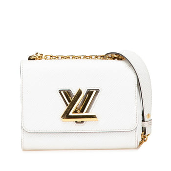 Louis Vuitton Epi Twist Pm Crossbody Chain Shoulder Bag M59886 White Leather