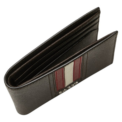 Bally Bifold Wallet Tevye Lt 241 Brown Leather