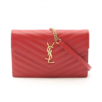 Saint Laurent Monogram Envelope Shoulder Bag In Calfskin Leather